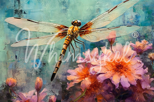 Dragonfly Dance Decoupage Tissue Paper 21x29 in