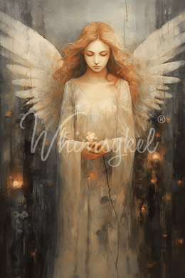 Whimsykel Angelic Contemplation Decoupage Tissue Paper 21x29 in Acrylic Mineral Paint Chalk Paint Clay Paint