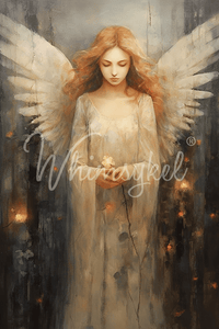 Whimsykel Angelic Contemplation Decoupage Tissue Paper 21x29 in Acrylic Mineral Paint Chalk Paint Clay Paint