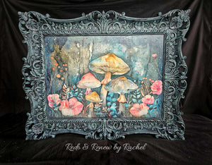 Whimsykel Mushroom Serenade Decoupage Tissue Paper Acrylic Mineral Paint Chalk Paint Clay Paint