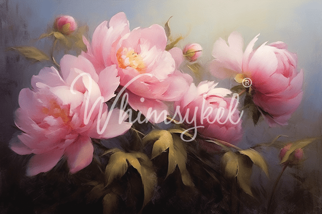 Whimsykel Romantic Peonies Acrylic Mineral Paint Chalk Paint Clay Paint