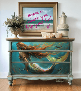 Whimsykel Wholesale Nadia (Mermaid) Decoupage Tissue Paper 29X21 Acrylic Mineral Paint Chalk Paint Clay Paint